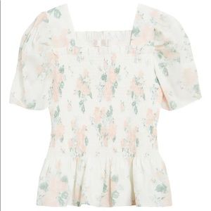 rachel parcell square neck smock top.